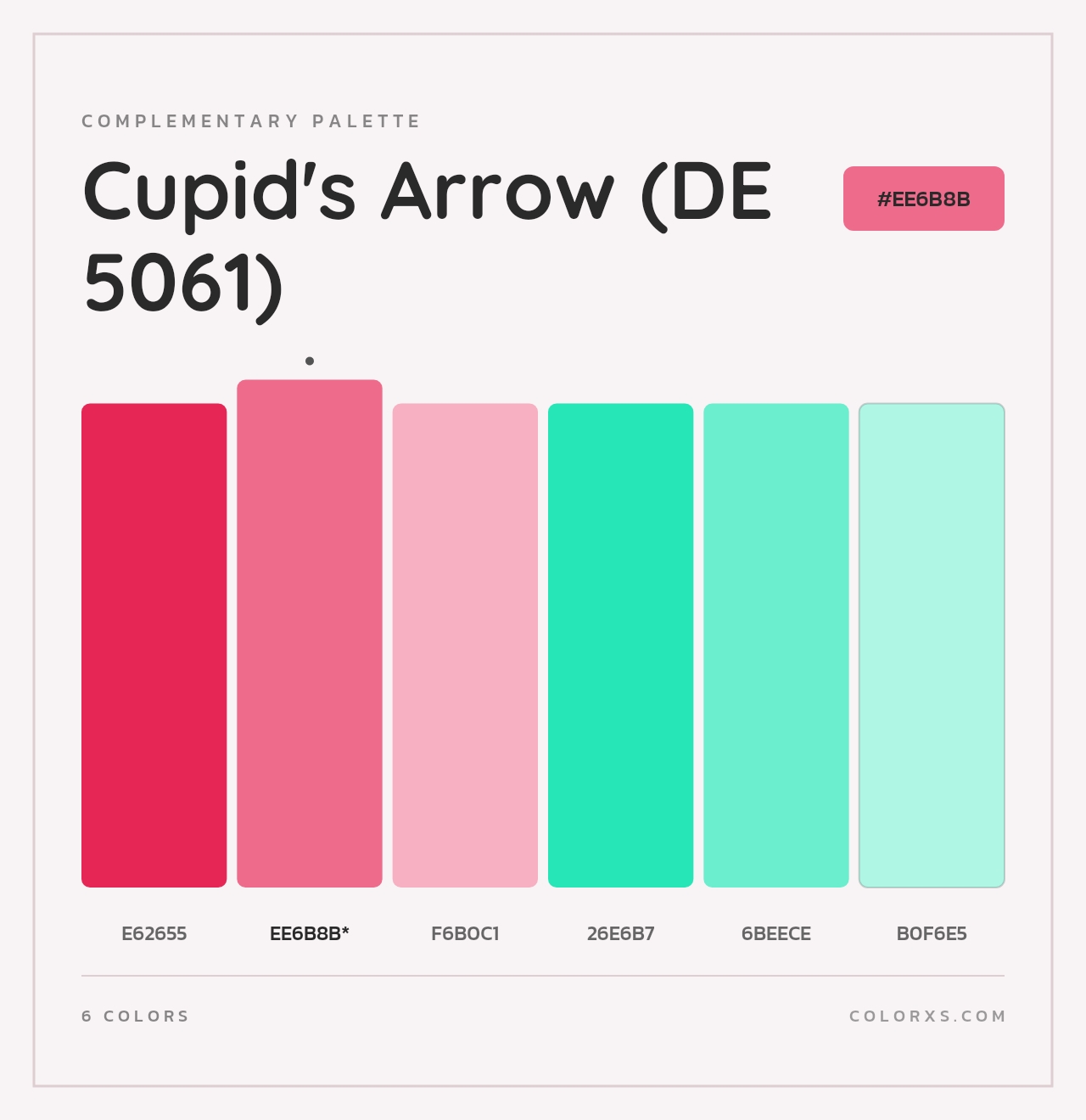 Cupid's Arrow (DE 5061) - Complementary Color Palette