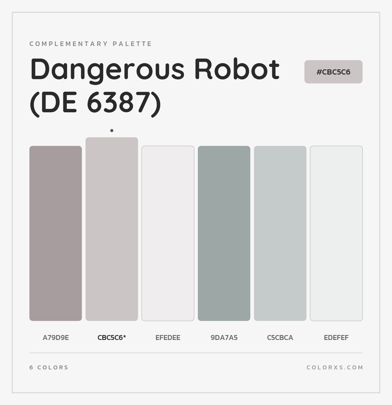 Dangerous Robot (DE 6387) - Complementary Color Palette