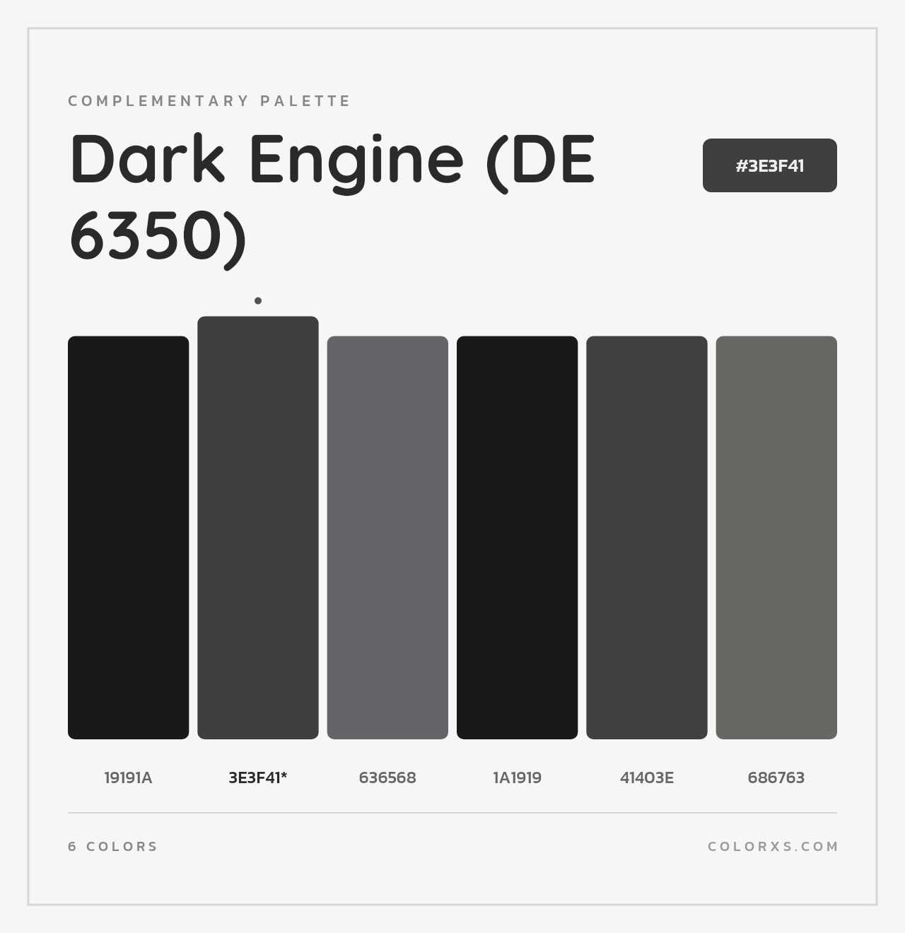 Dark Engine (DE 6350) - Complementary Color Palette