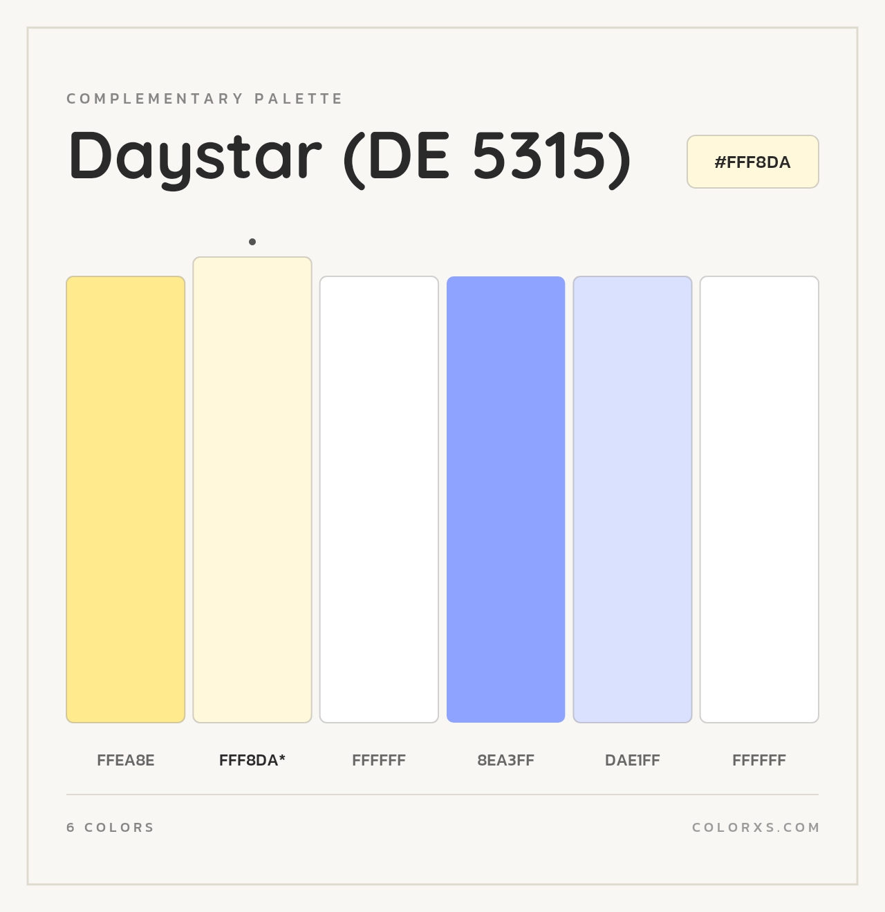 Daystar (DE 5315) - Complementary Color Palette