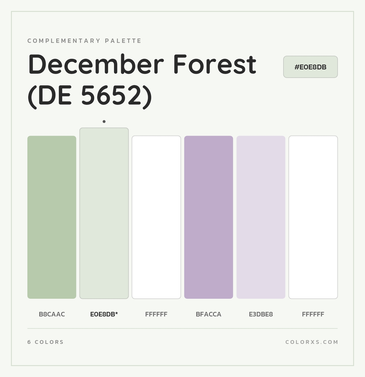 December Forest (DE 5652) - Complementary Color Palette