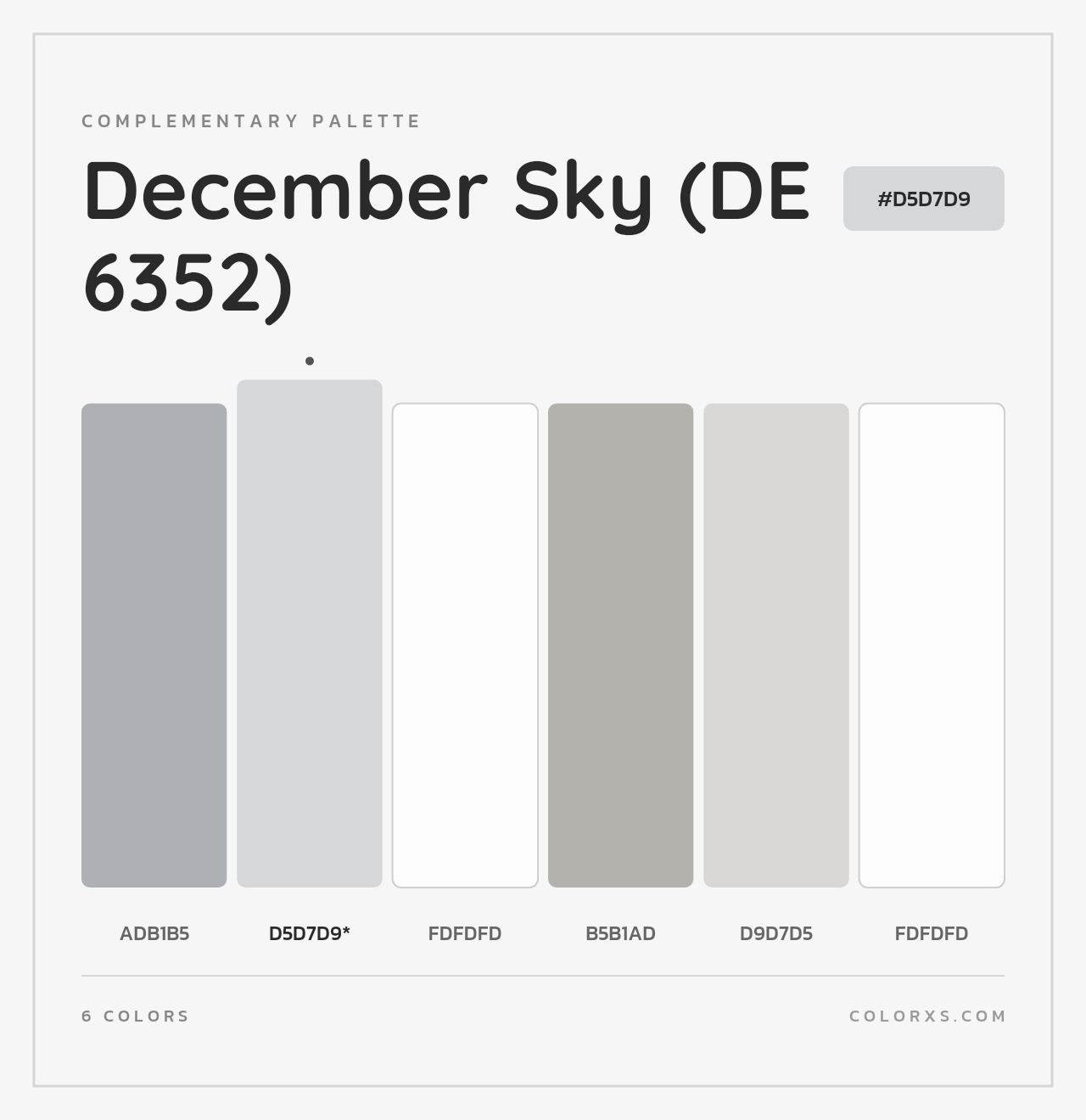 December Sky (DE 6352) - Complementary Color Palette