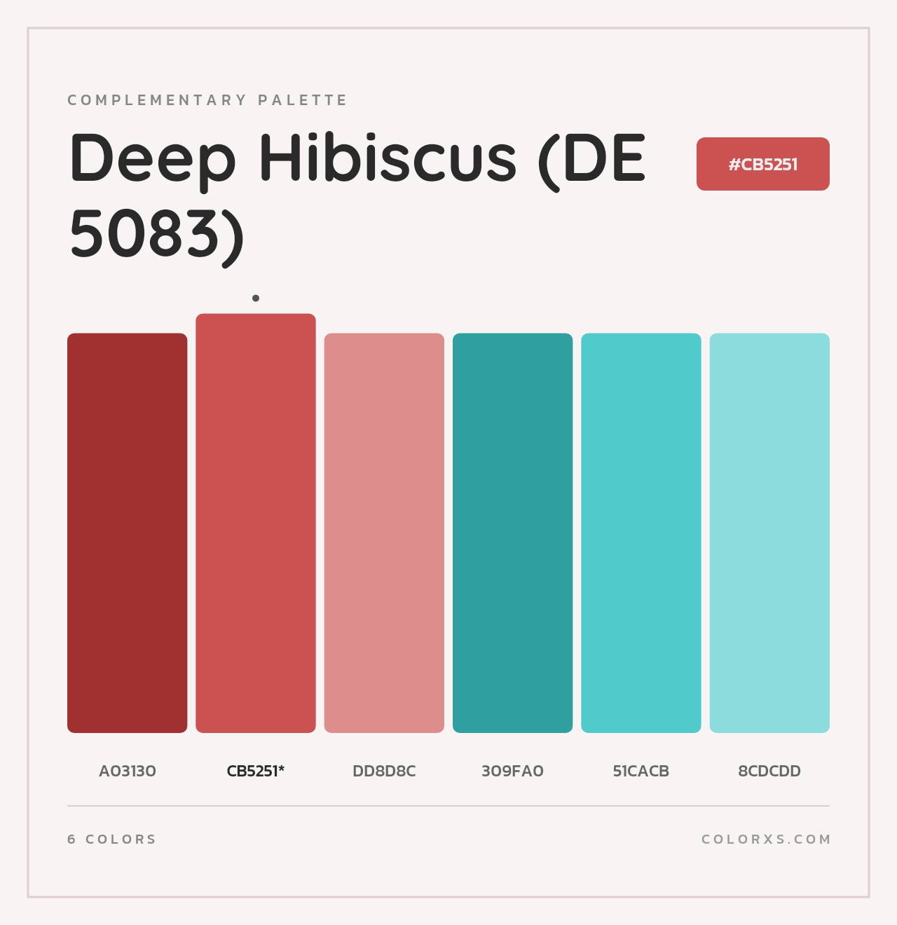 Deep Hibiscus (DE 5083) - Complementary Color Palette