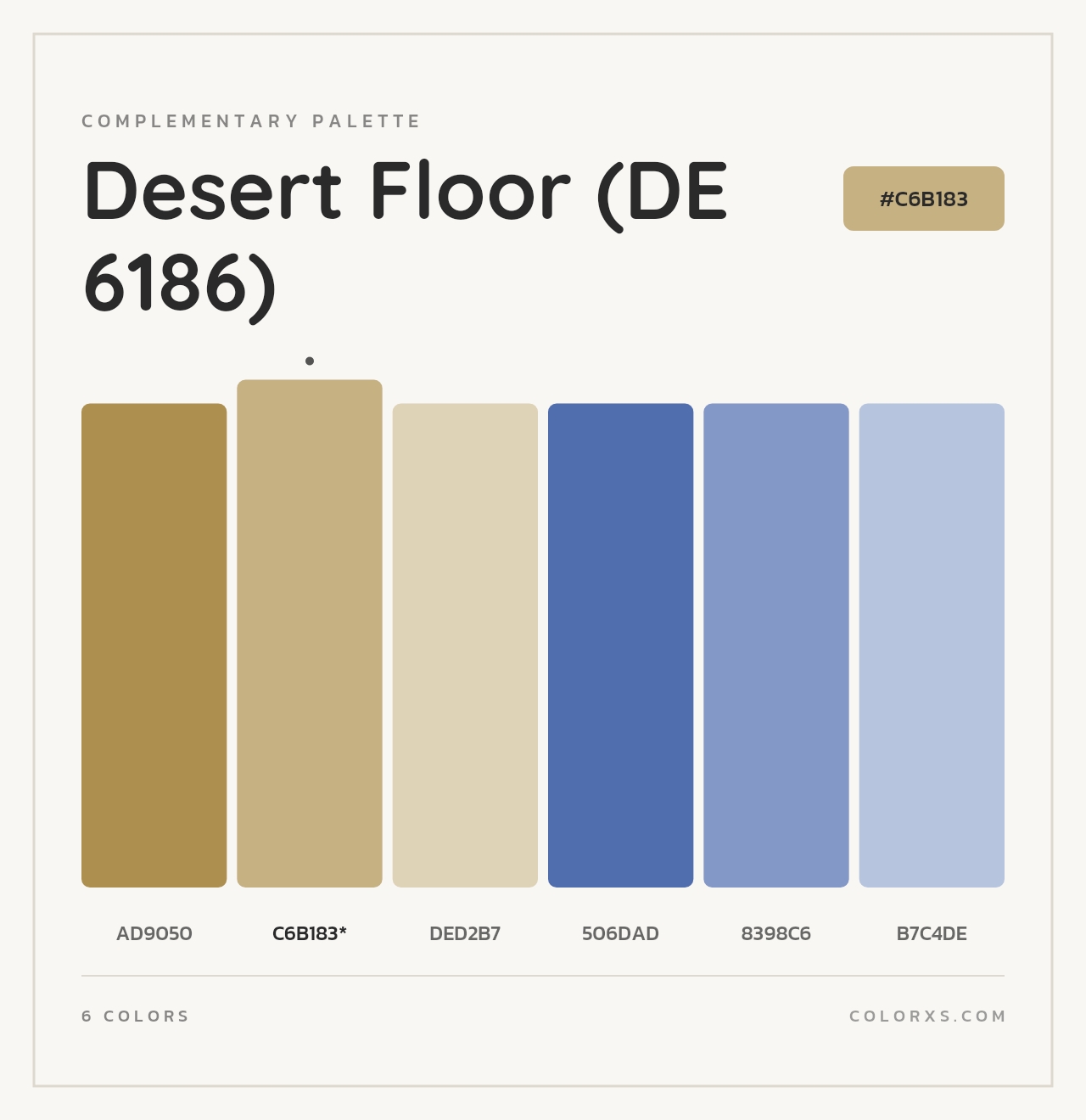 Desert Floor (DE 6186) - Complementary Color Palette