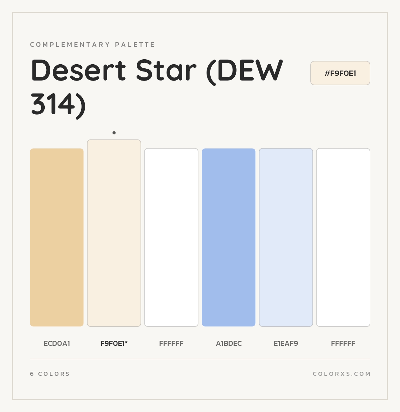 Desert Star (DEW 314) - Complementary Color Palette