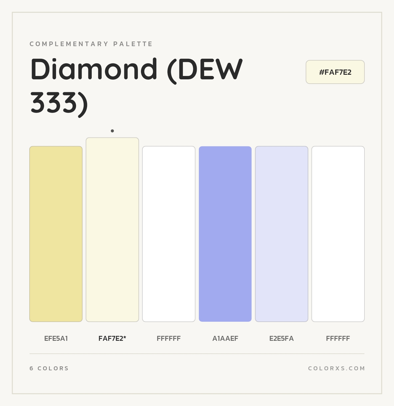 Diamond (DEW 333) - Complementary Color Palette