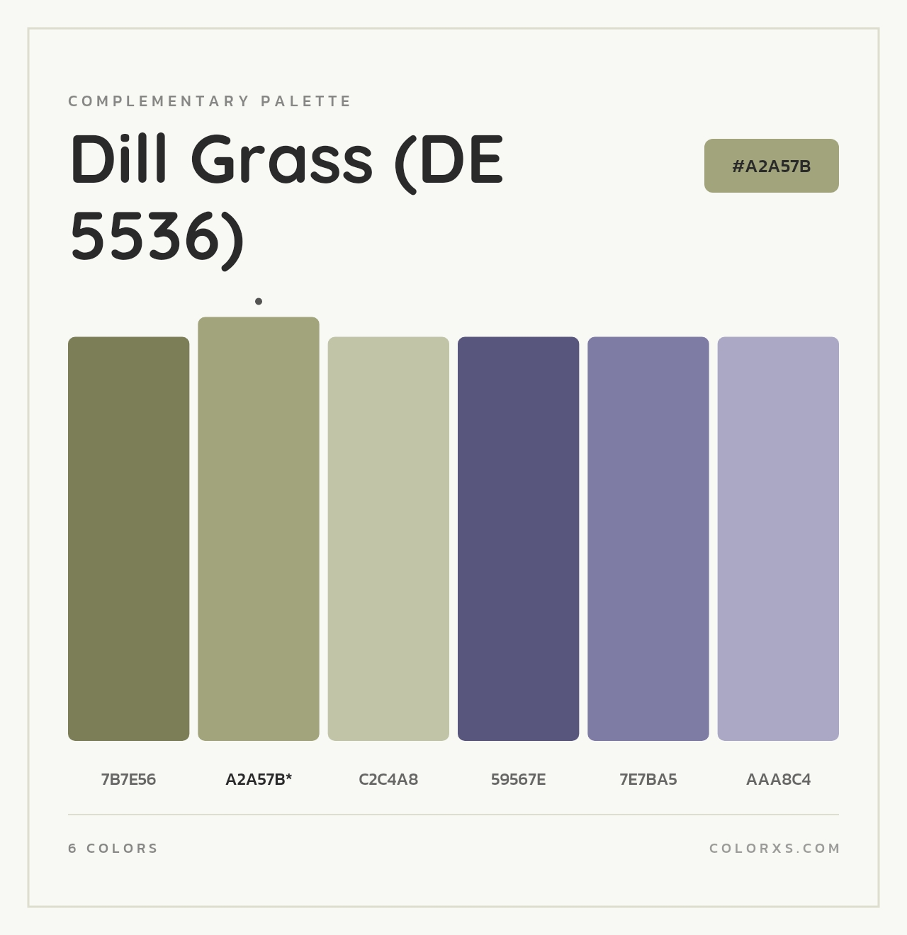Dill Grass (DE 5536) - Complementary Color Palette