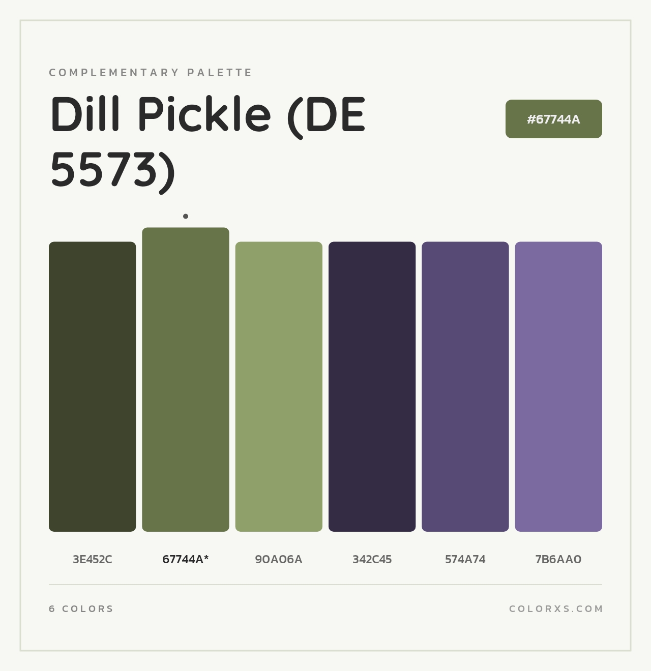 Dill Pickle (DE 5573) - Complementary Color Palette