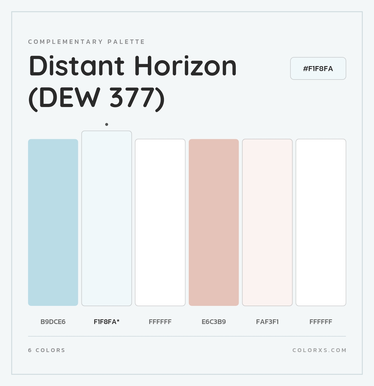 Distant Horizon (DEW 377) - Complementary Color Palette