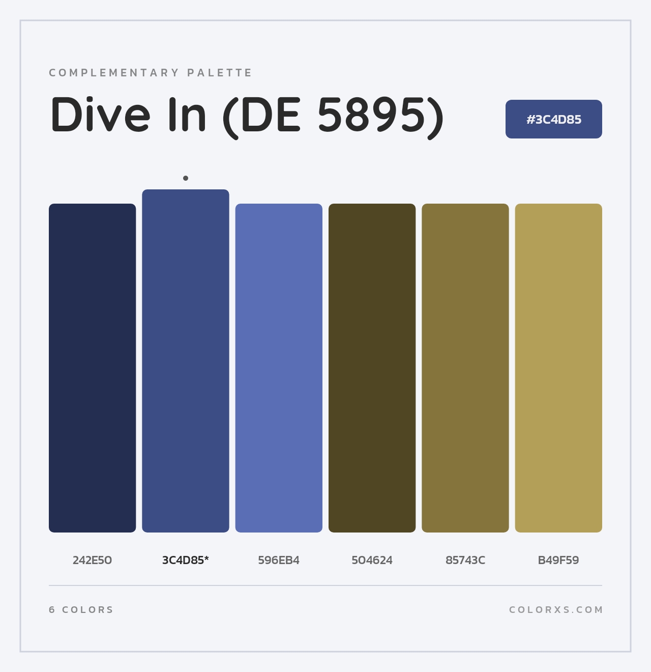 Dive In (DE 5895) - Complementary Color Palette
