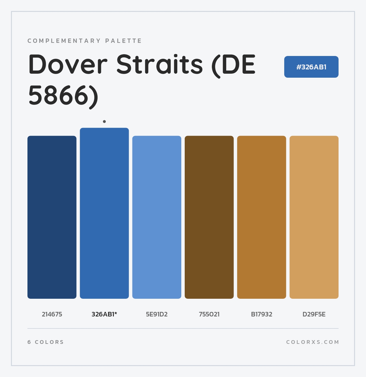 Dover Straits (DE 5866) - Complementary Color Palette