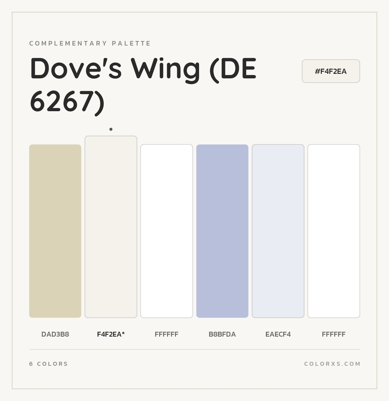 Dove's Wing (DE 6267) - Complementary Color Palette