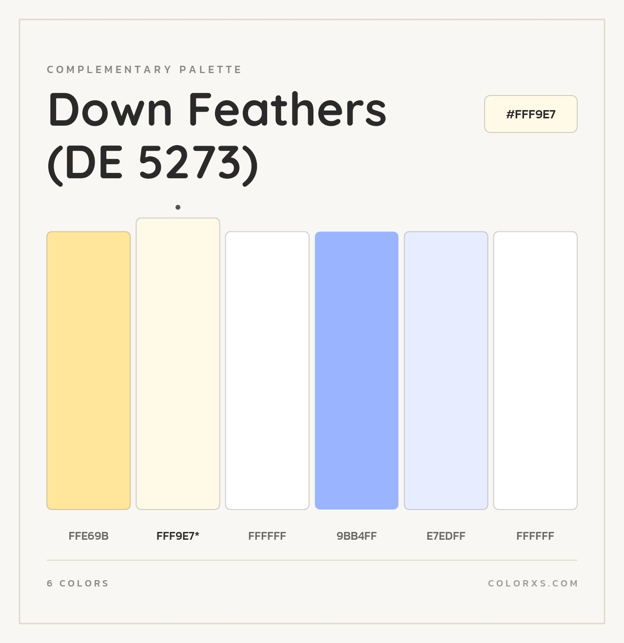 Down Feathers (DE 5273) - Complementary Color Palette