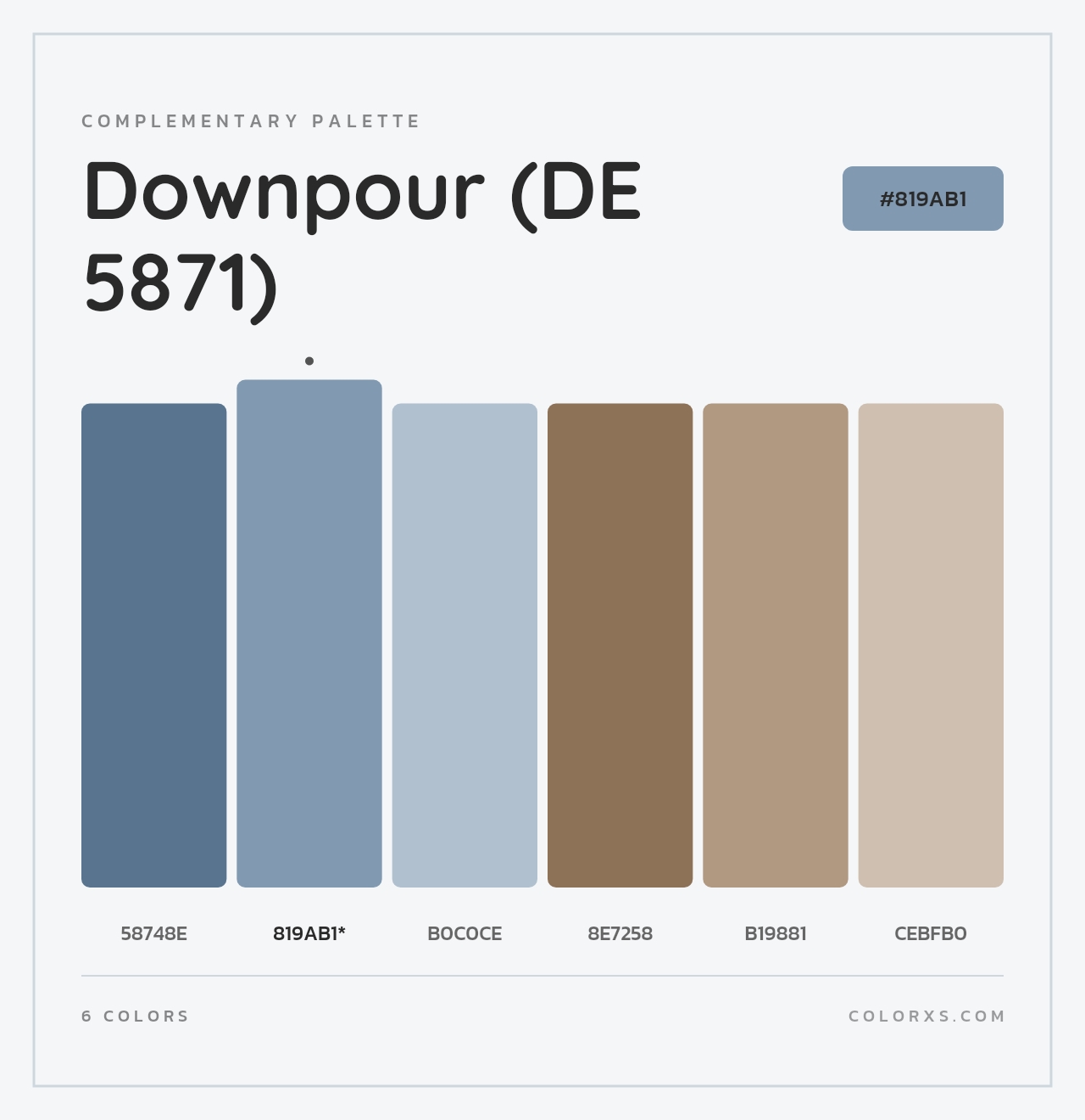 Downpour (DE 5871) - Complementary Color Palette