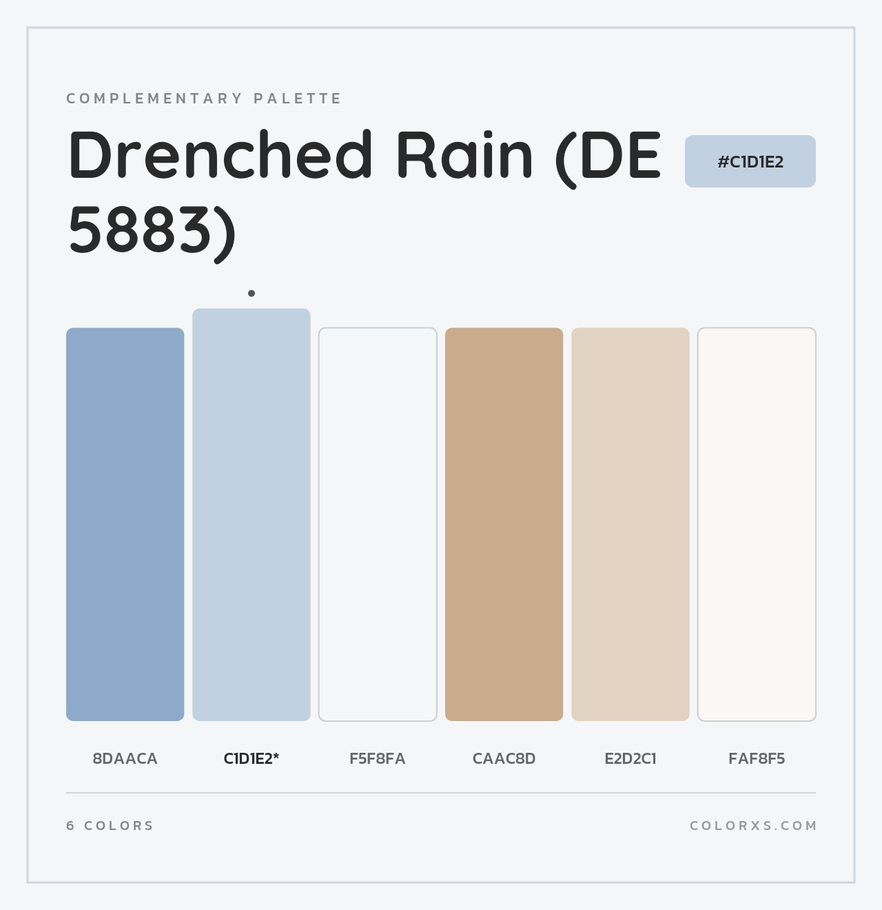 Drenched Rain (DE 5883) - Complementary Color Palette