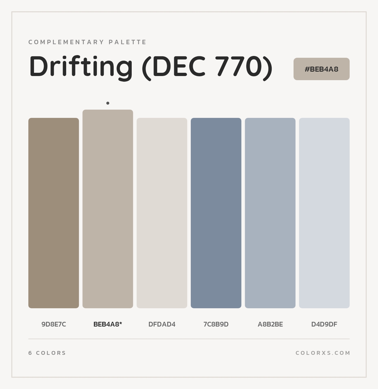 Drifting (DEC 770) - Complementary Color Palette