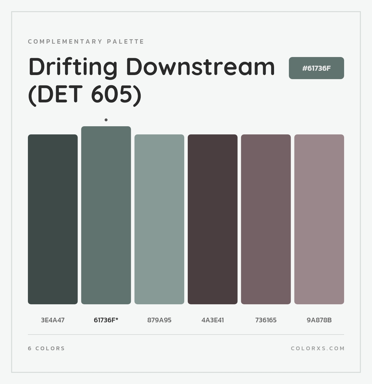 Drifting Downstream (DET 605) - Complementary Color Palette