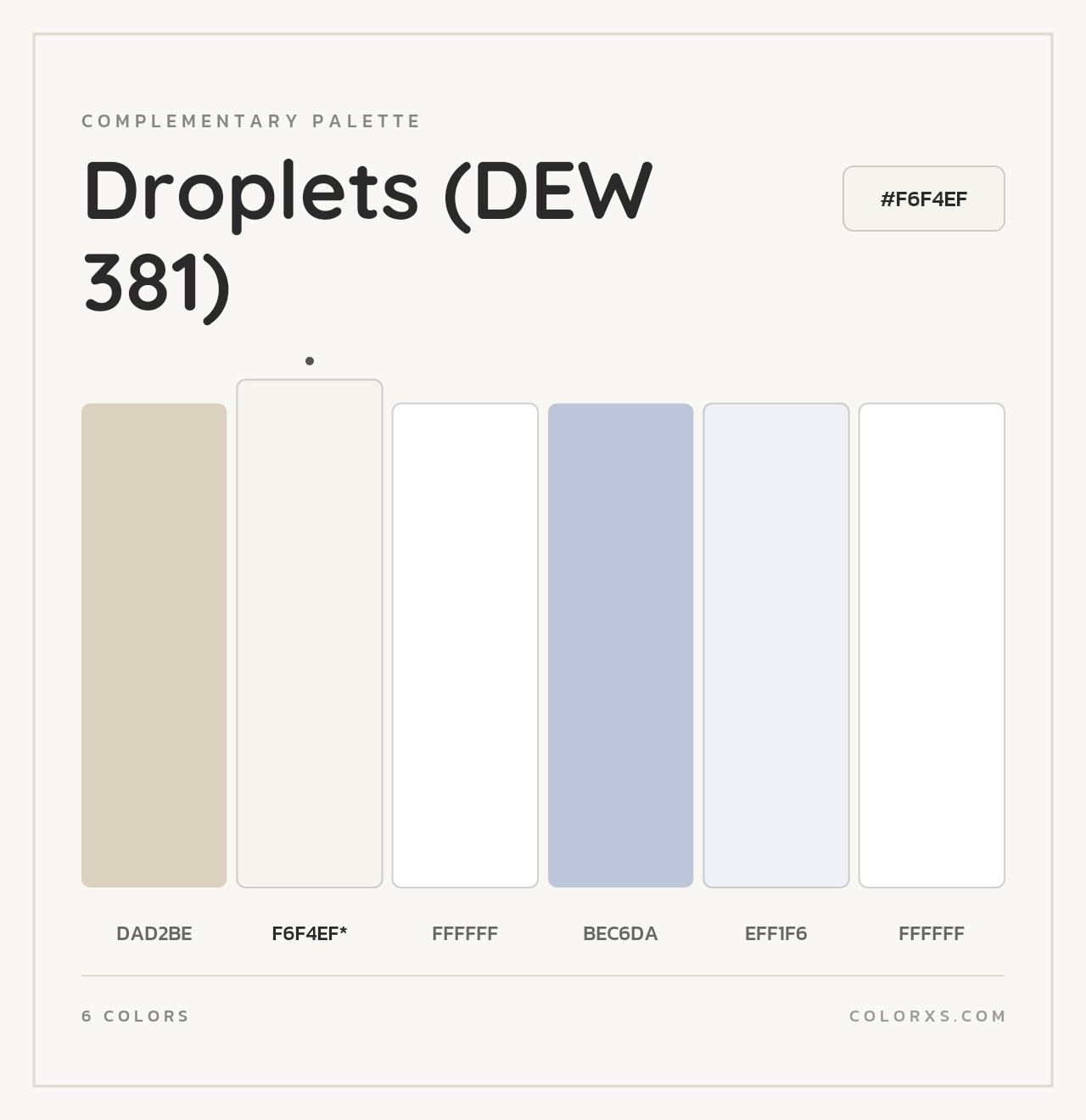 Droplets (DEW 381) - Complementary Color Palette