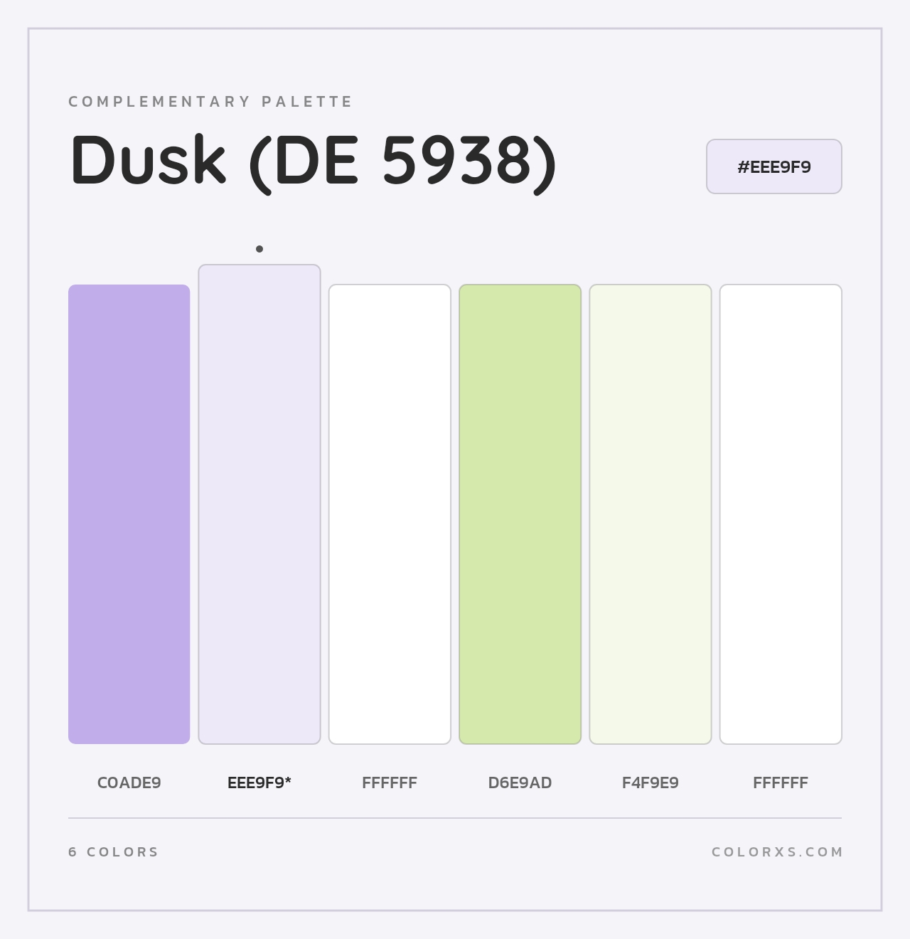 Dusk (DE 5938) - Complementary Color Palette