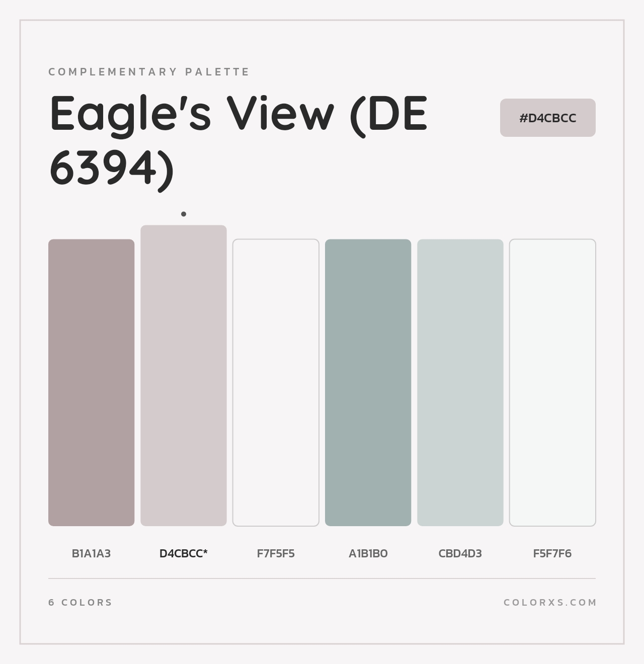 Eagle's View (DE 6394) - Complementary Color Palette
