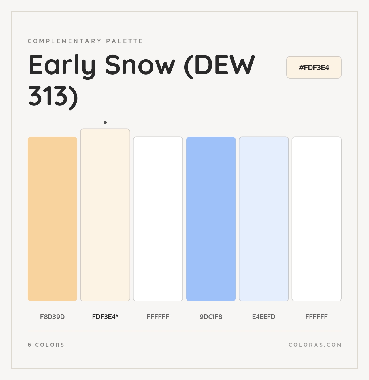 Early Snow (DEW 313) - Complementary Color Palette
