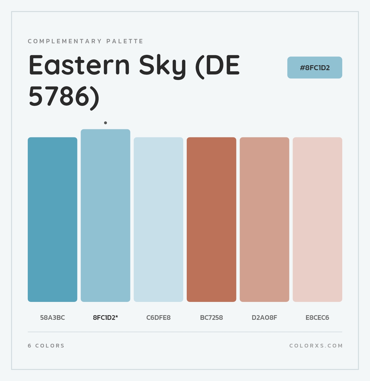 Eastern Sky (DE 5786) - Complementary Color Palette
