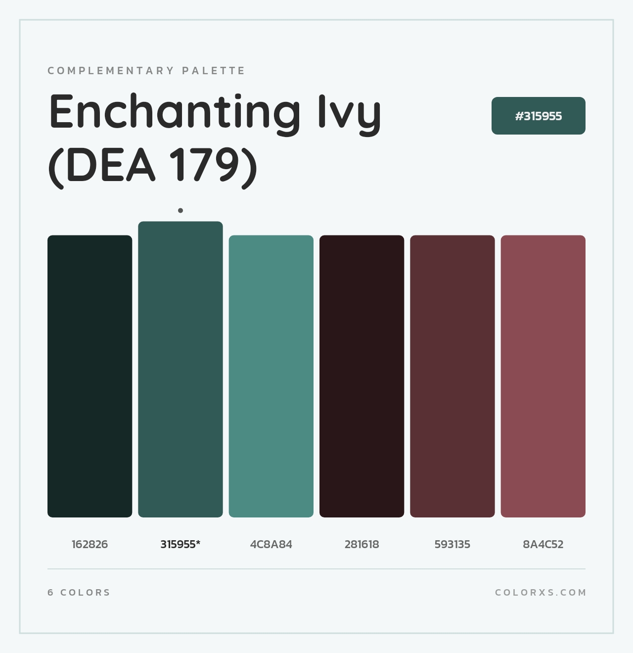Enchanting Ivy (DEA 179) - Complementary Color Palette