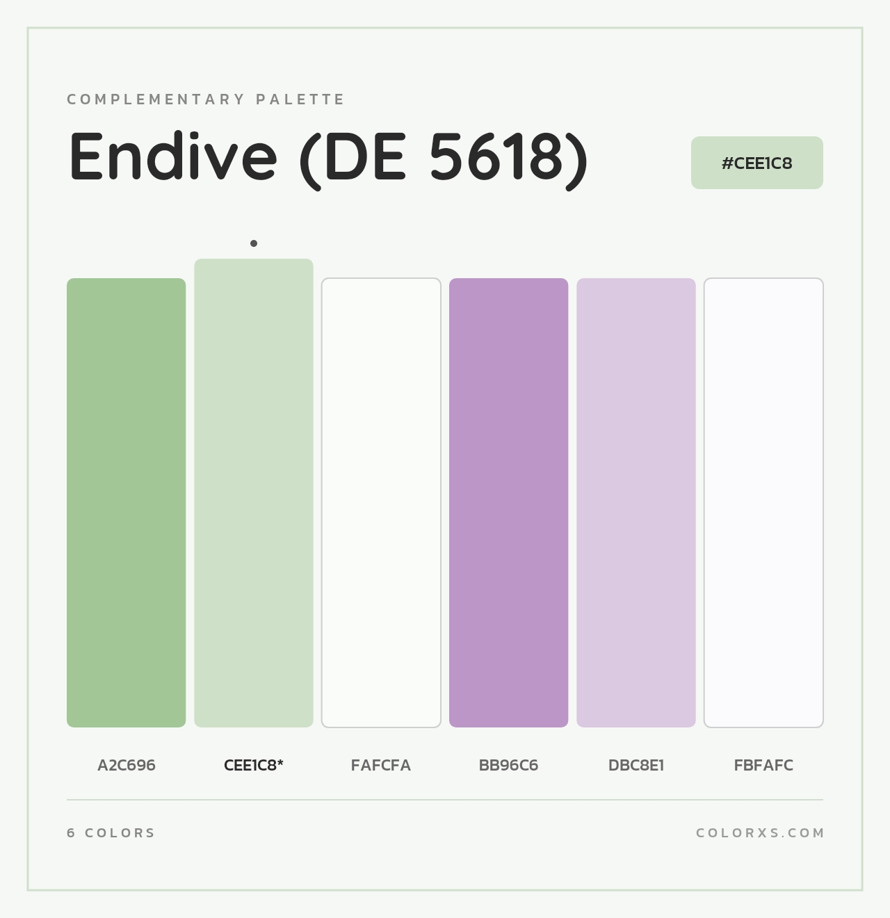 Endive (DE 5618) - Complementary Color Palette