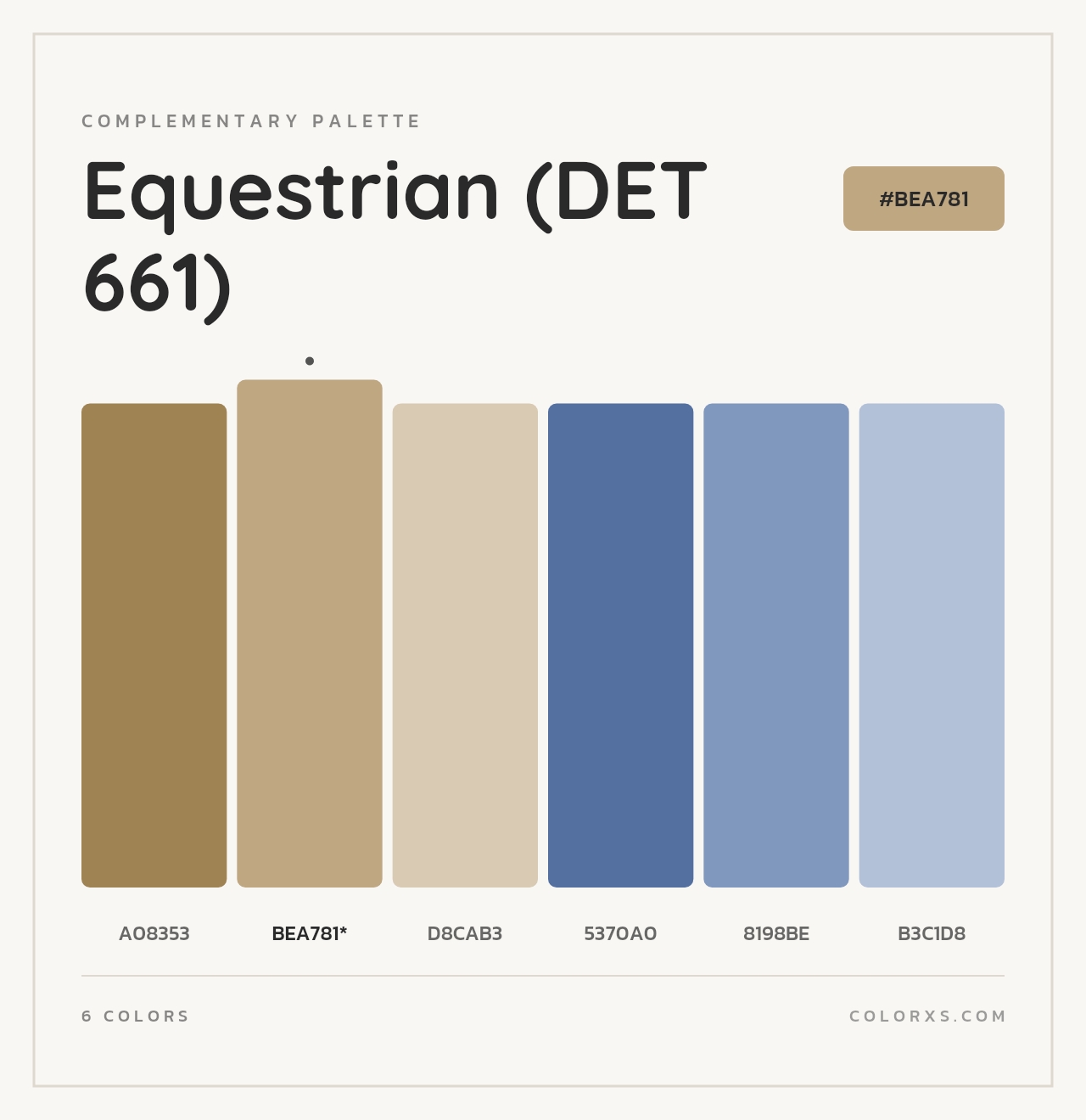 Equestrian (DET 661) - Complementary Color Palette