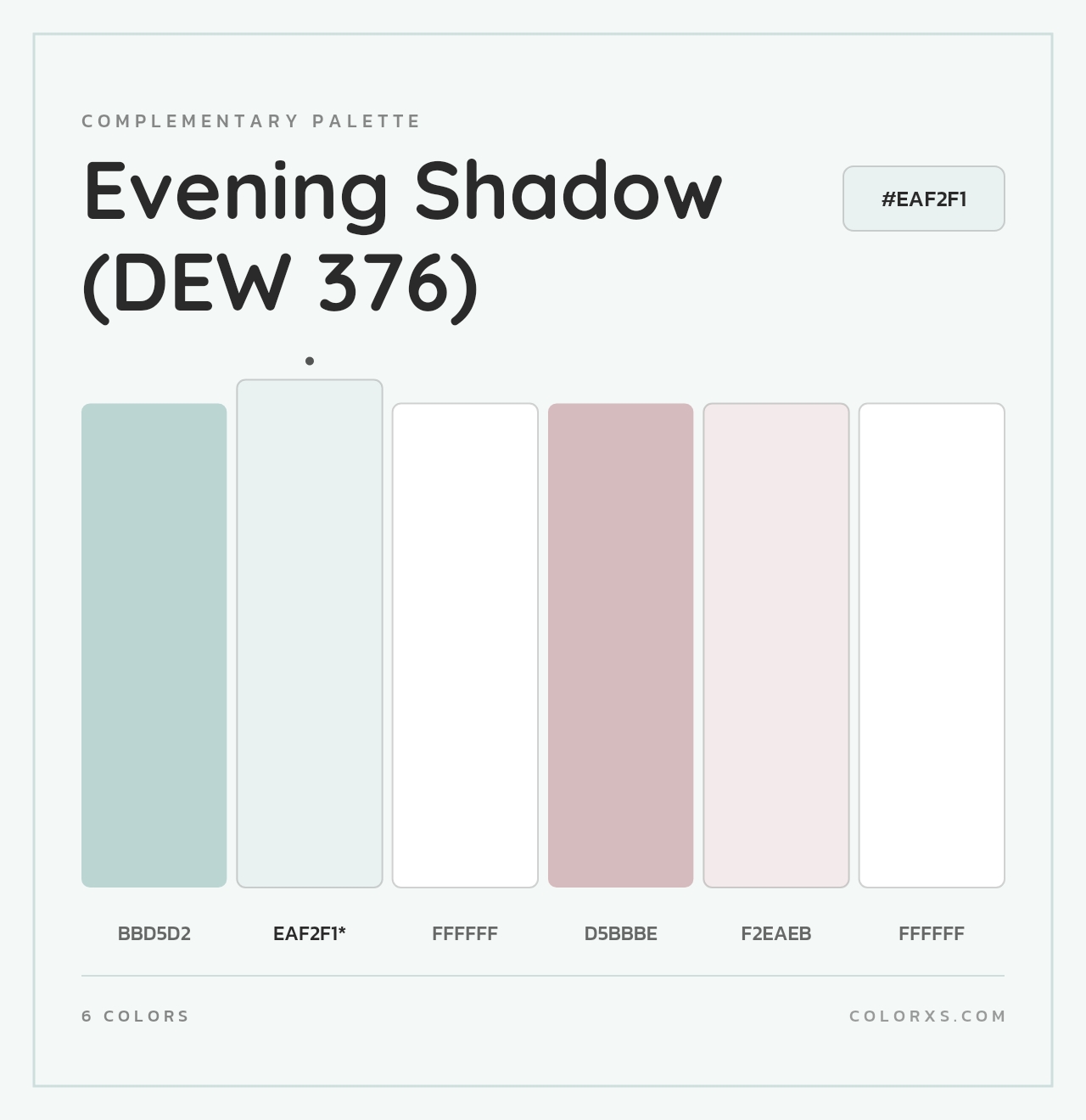 Evening Shadow (DEW 376) - Complementary Color Palette