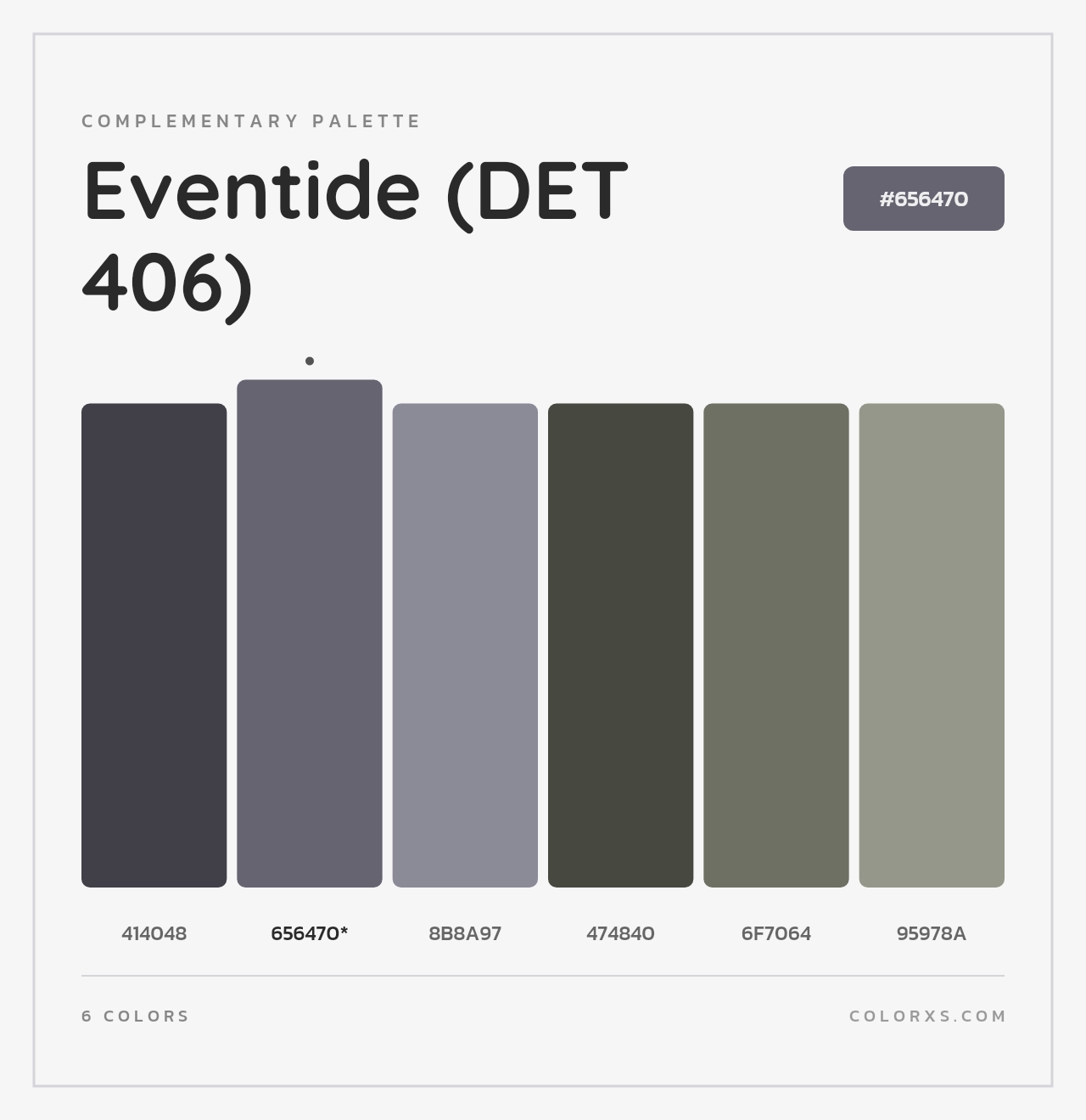 Eventide (DET 406) - Complementary Color Palette