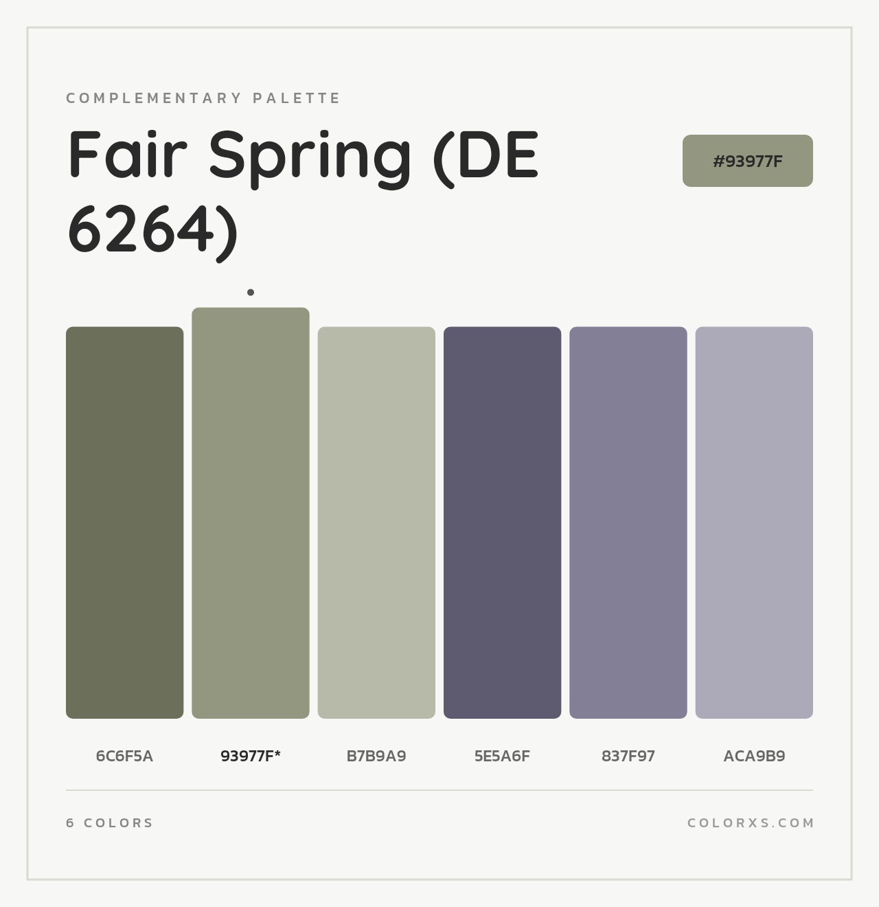 Fair Spring (DE 6264) - Complementary Color Palette