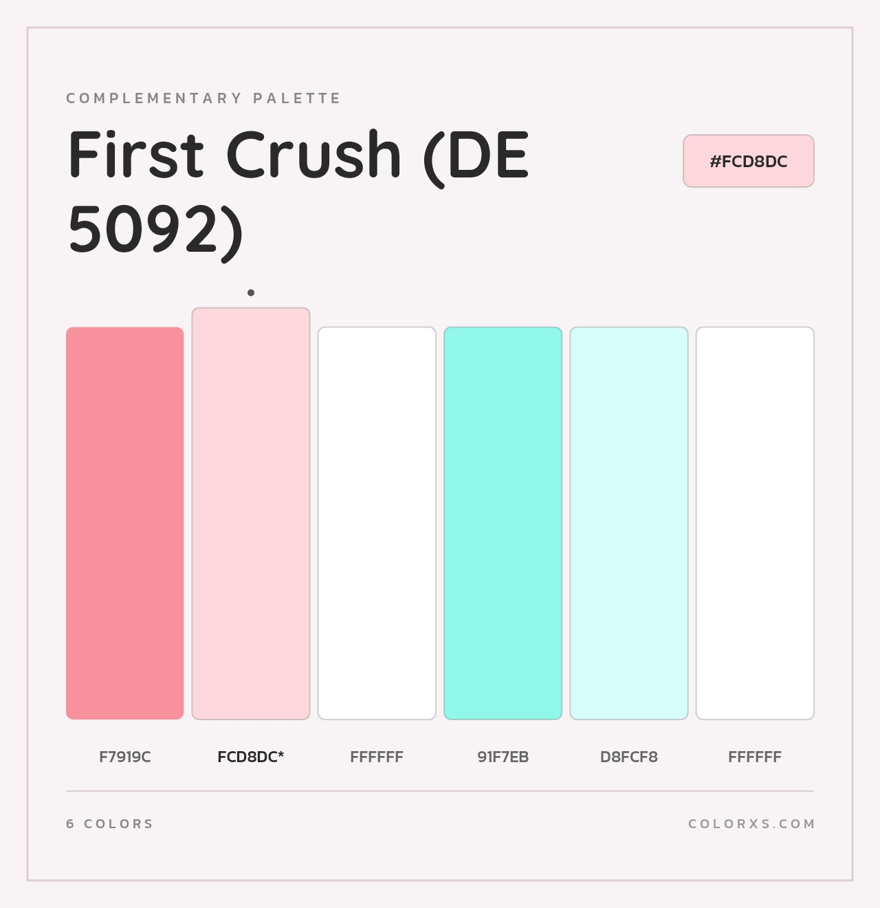 First Crush (DE 5092) - Complementary Color Palette
