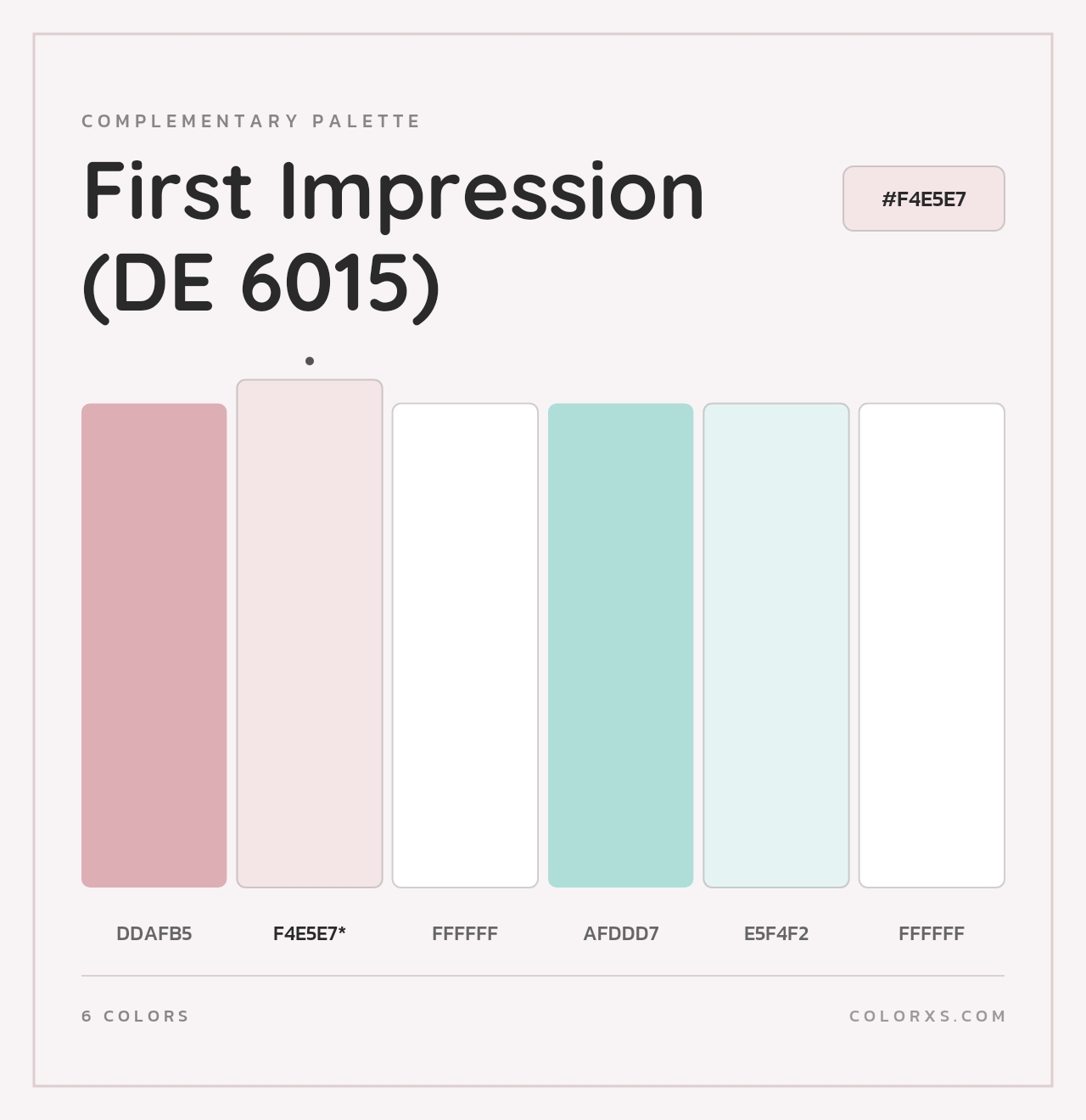 First Impression (DE 6015) - Complementary Color Palette