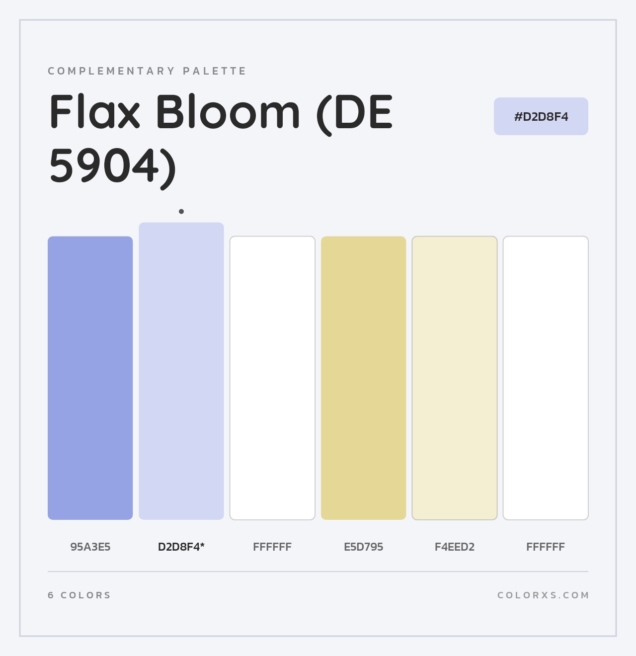Flax Bloom (DE 5904) - Complementary Color Palette