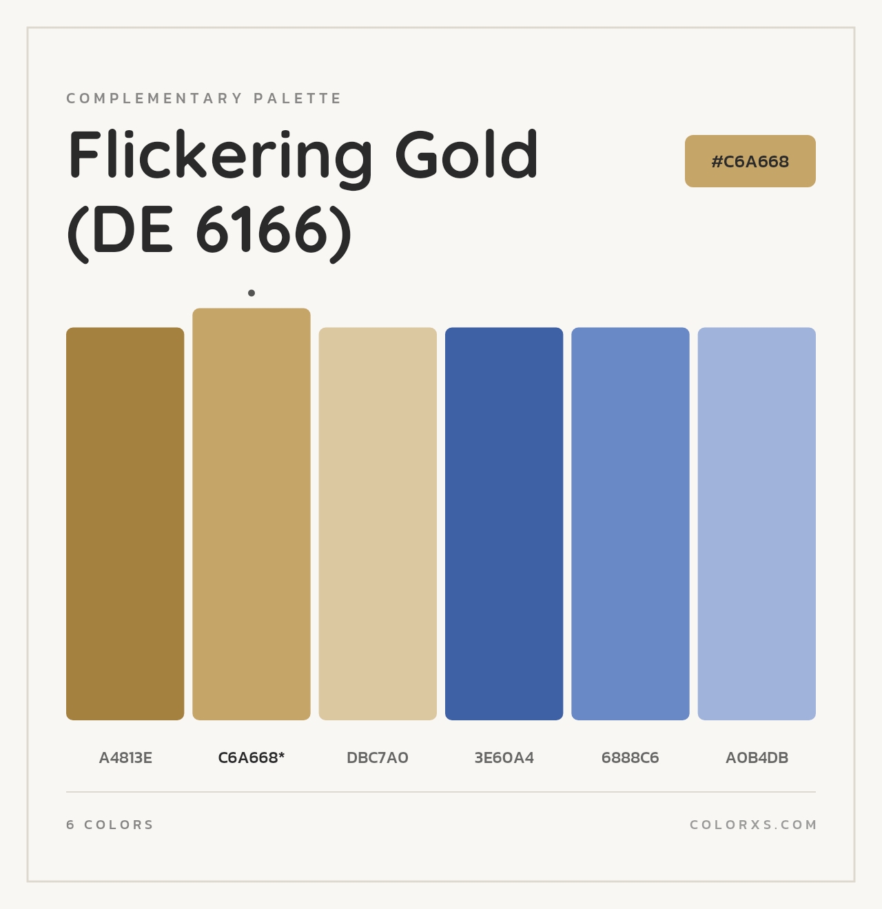 Flickering Gold (DE 6166) - Complementary Color Palette