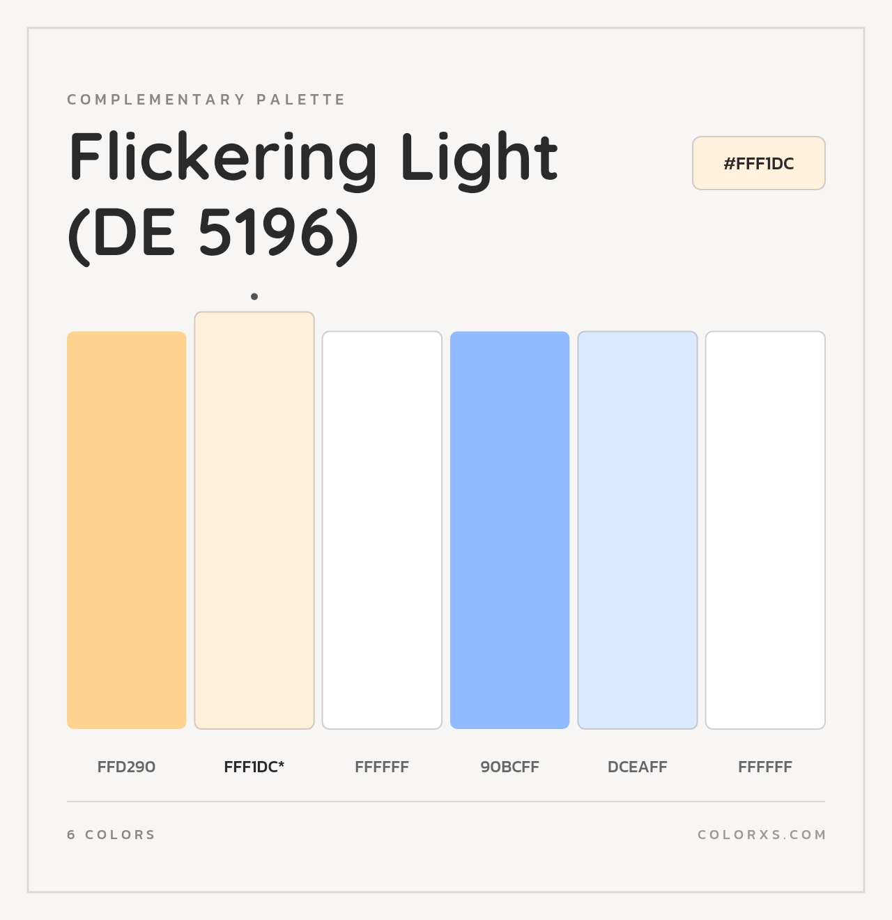 Flickering Light (DE 5196) - Complementary Color Palette