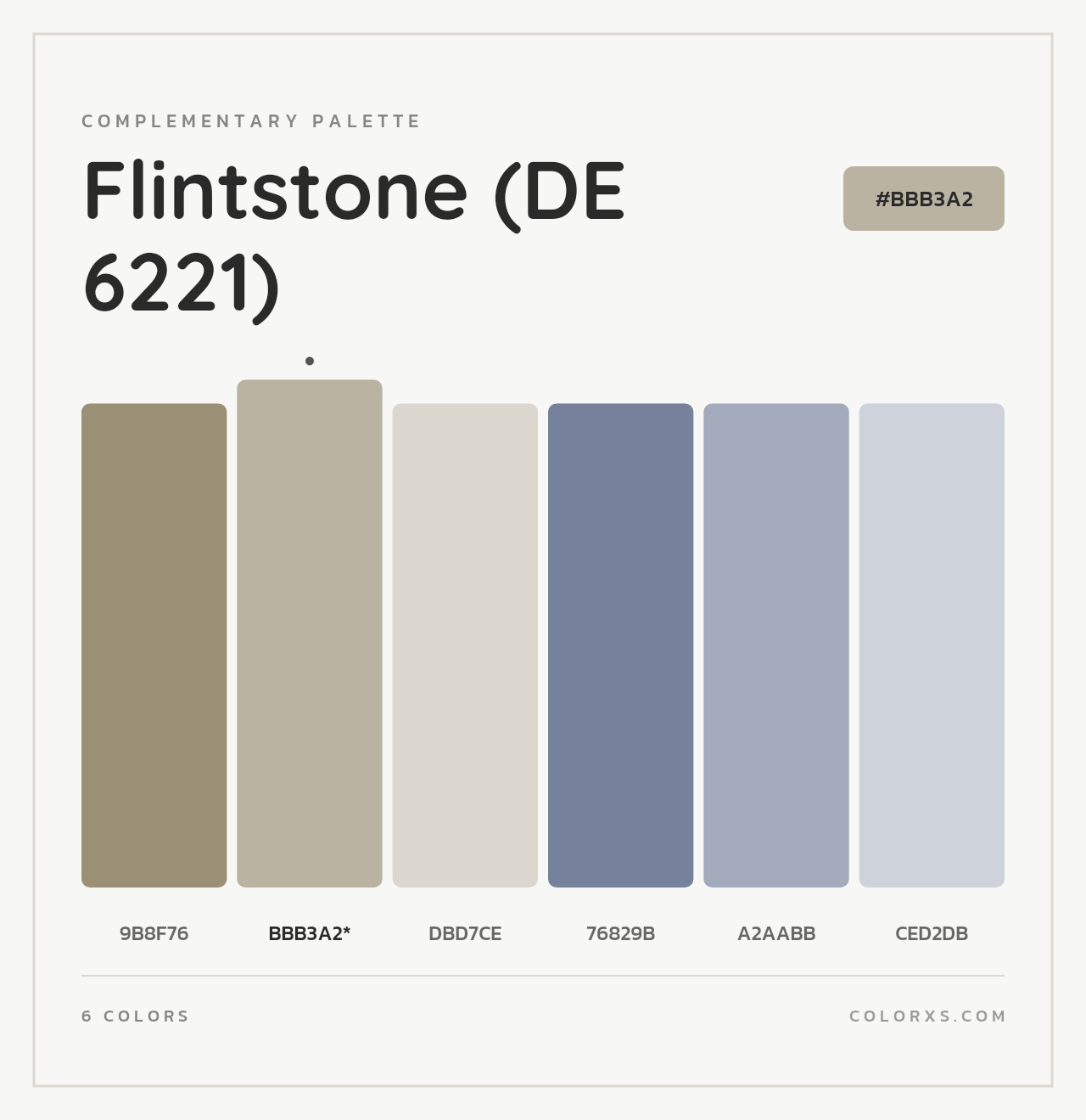 Flintstone (DE 6221) - Complementary Color Palette