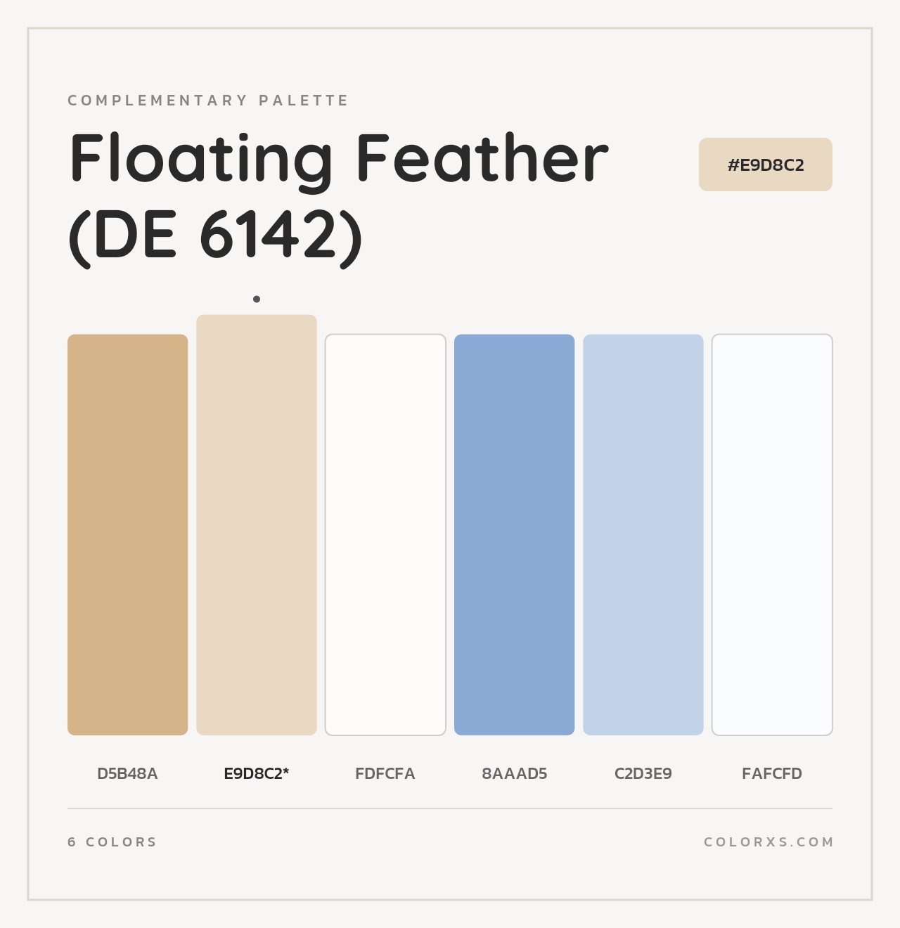 Floating Feather (DE 6142) - Complementary Color Palette