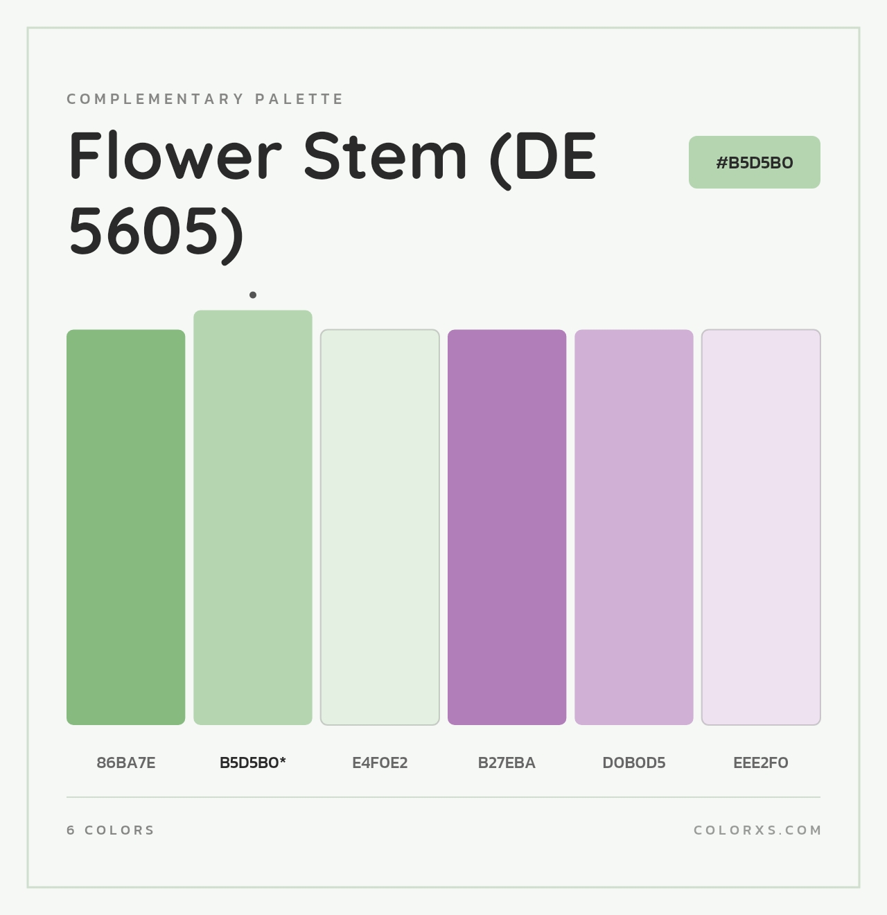 Flower Stem (DE 5605) - Complementary Color Palette