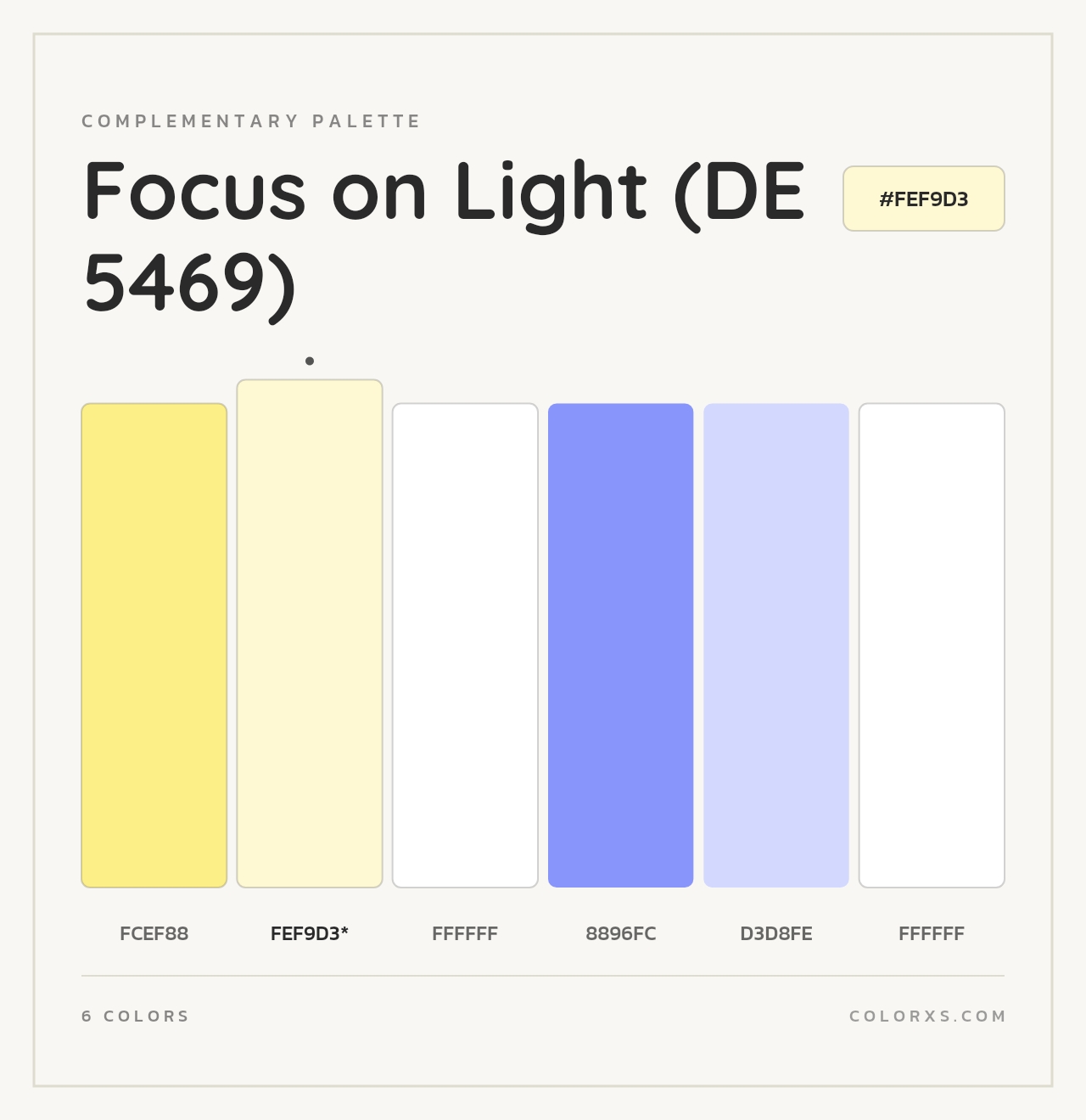Focus on Light (DE 5469) - Complementary Color Palette