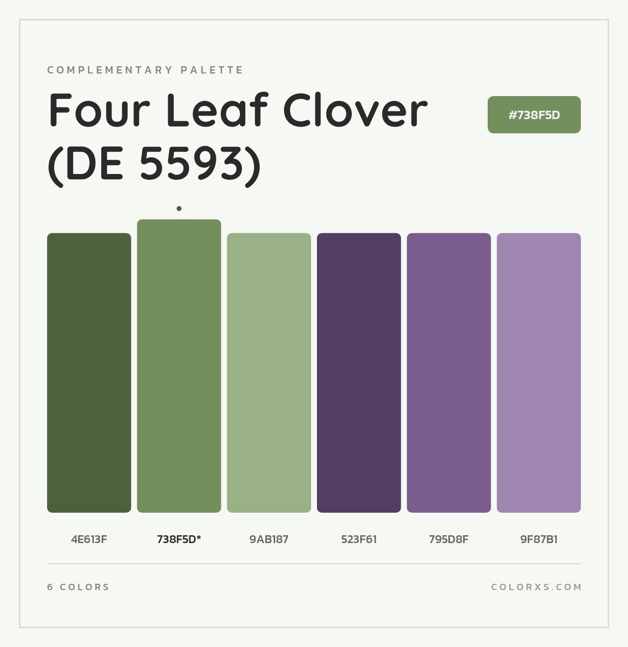 Four Leaf Clover (DE 5593) - Complementary Color Palette