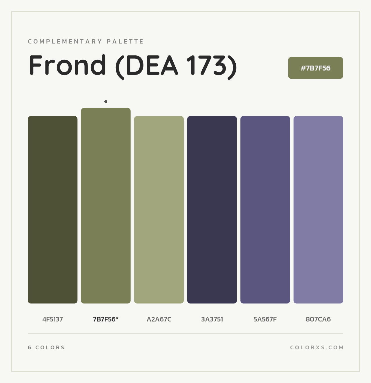 Frond (DEA 173) - Complementary Color Palette