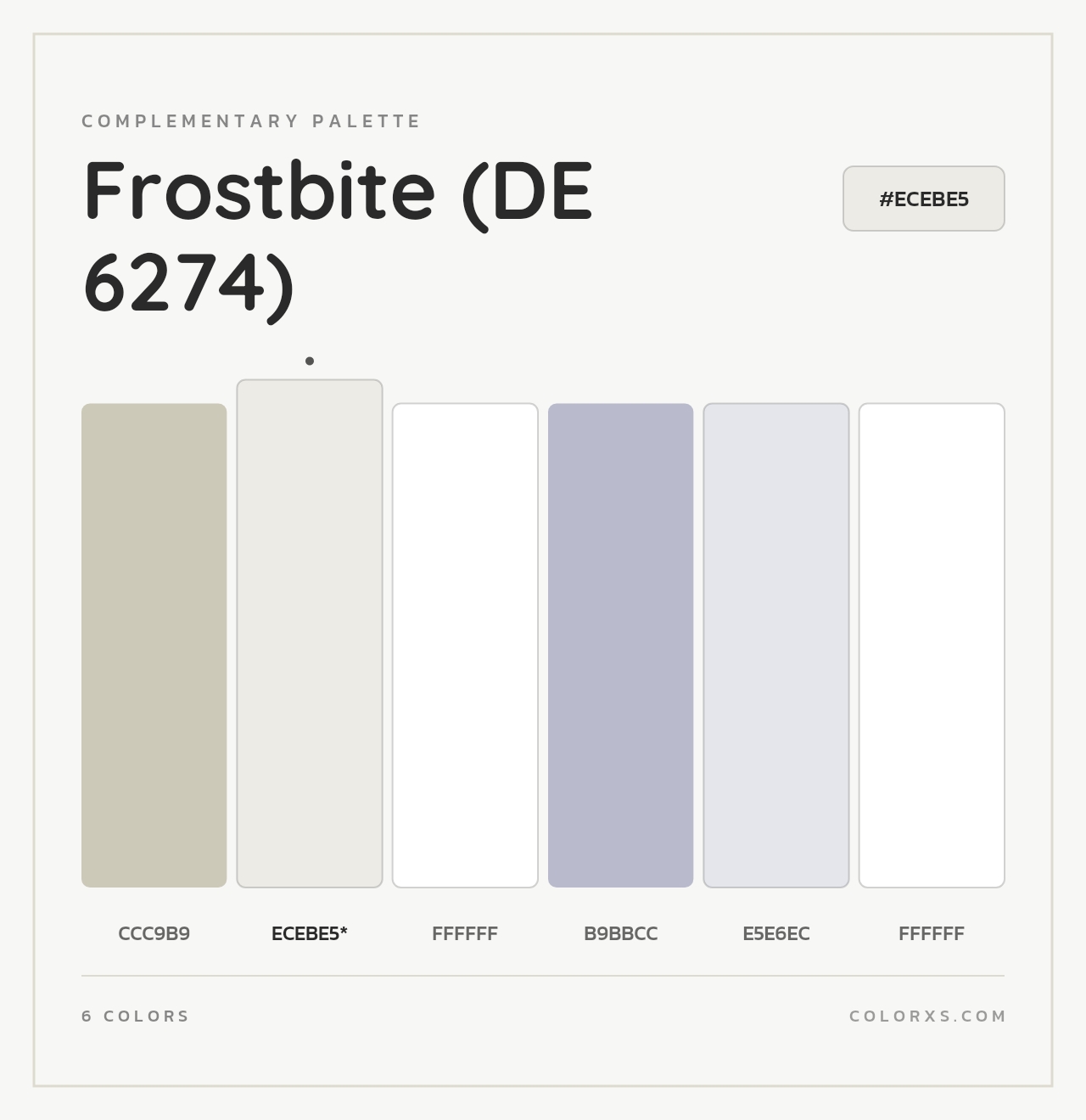 Frostbite (DE 6274) - Complementary Color Palette