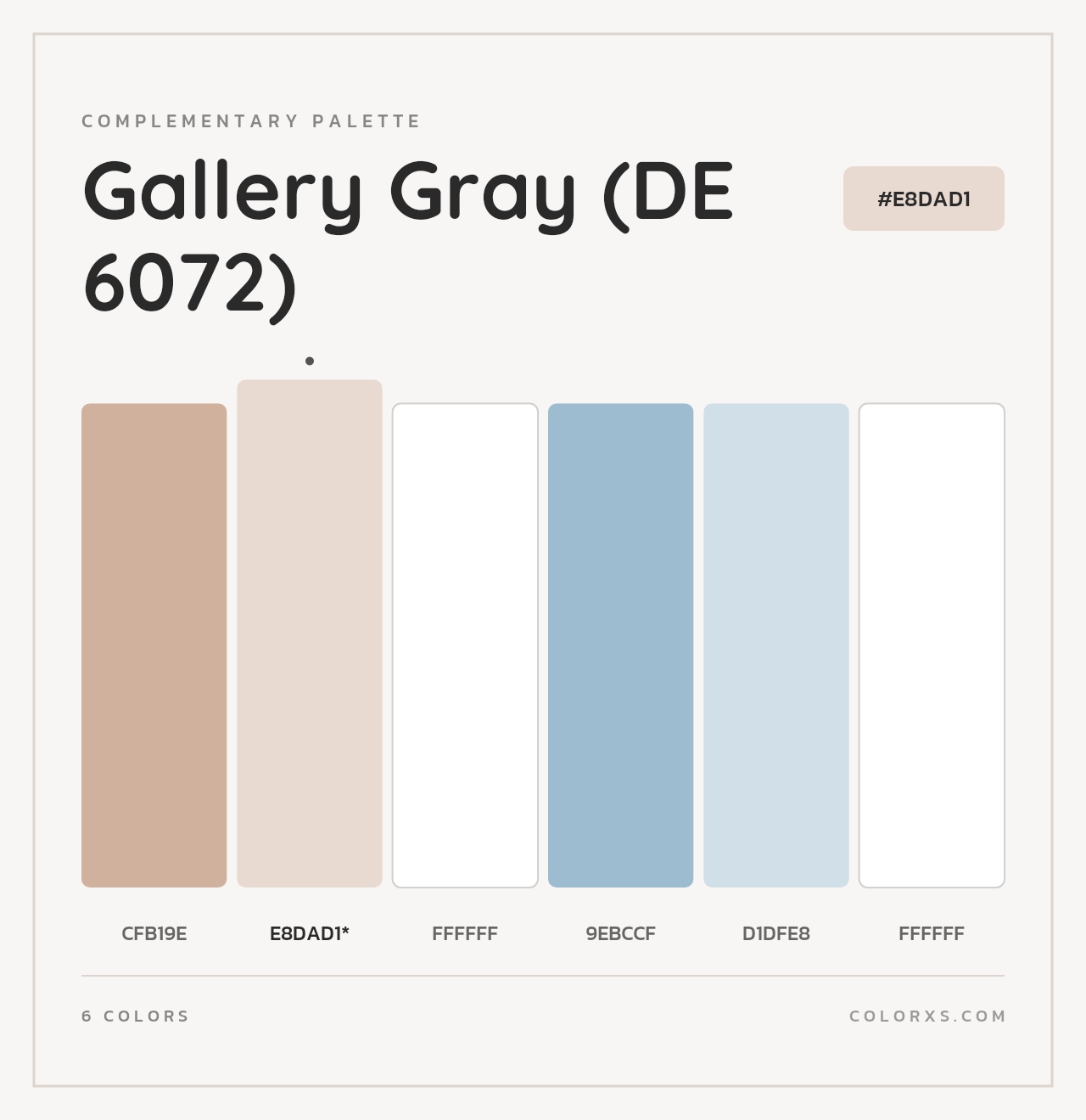 Gallery Gray (DE 6072) - Complementary Color Palette