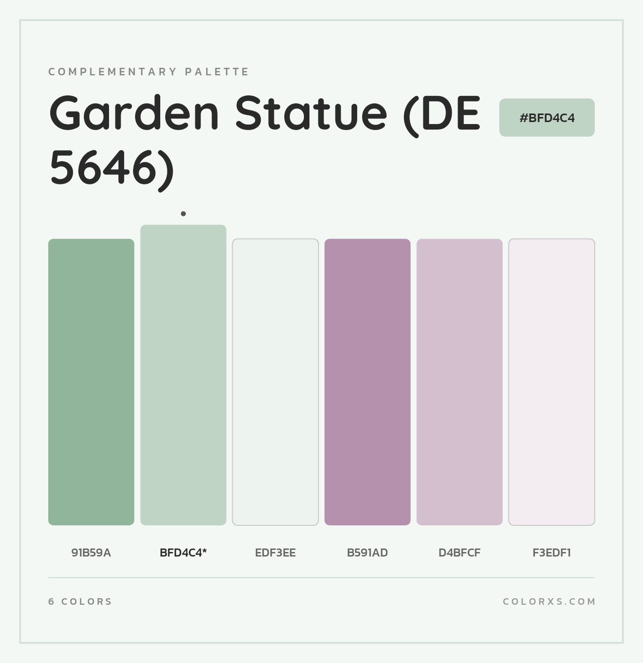 Garden Statue (DE 5646) - Complementary Color Palette