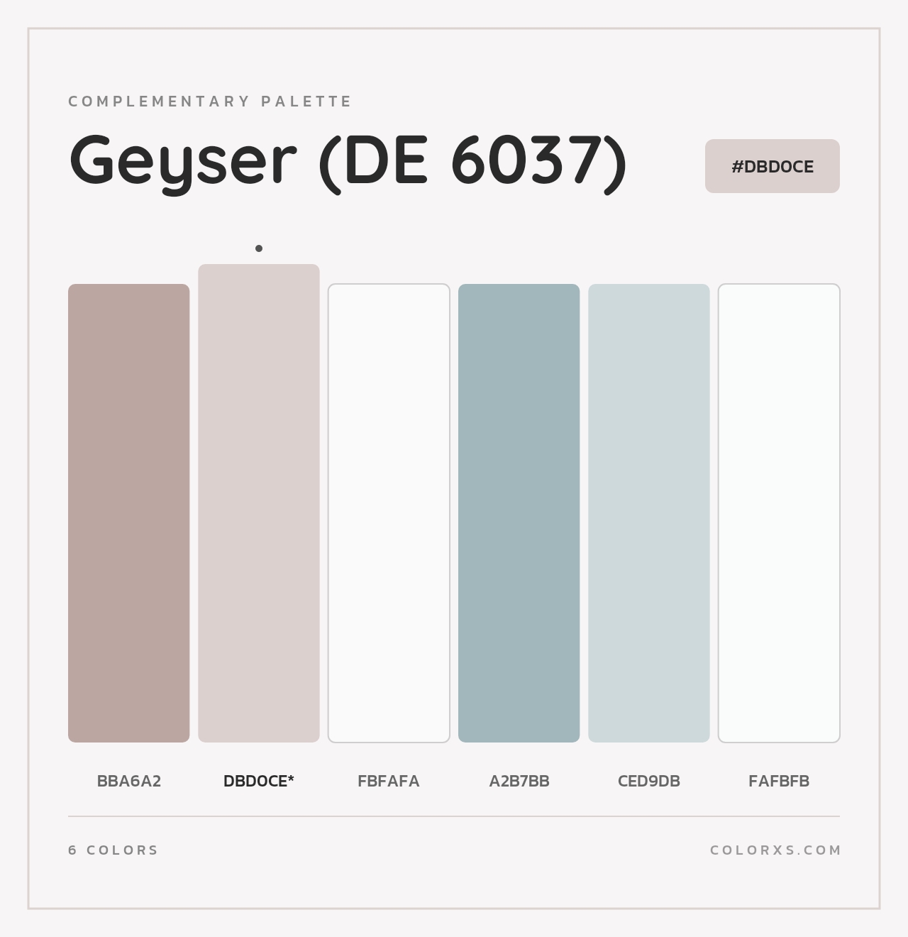 Geyser (DE 6037) - Complementary Color Palette