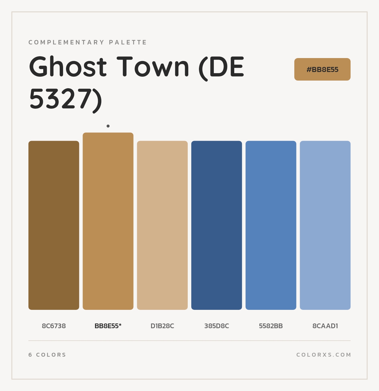 Ghost Town (DE 5327) - Complementary Color Palette