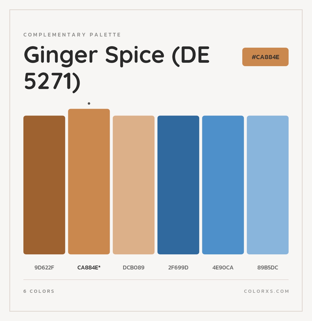 Ginger Spice (DE 5271) - Complementary Color Palette