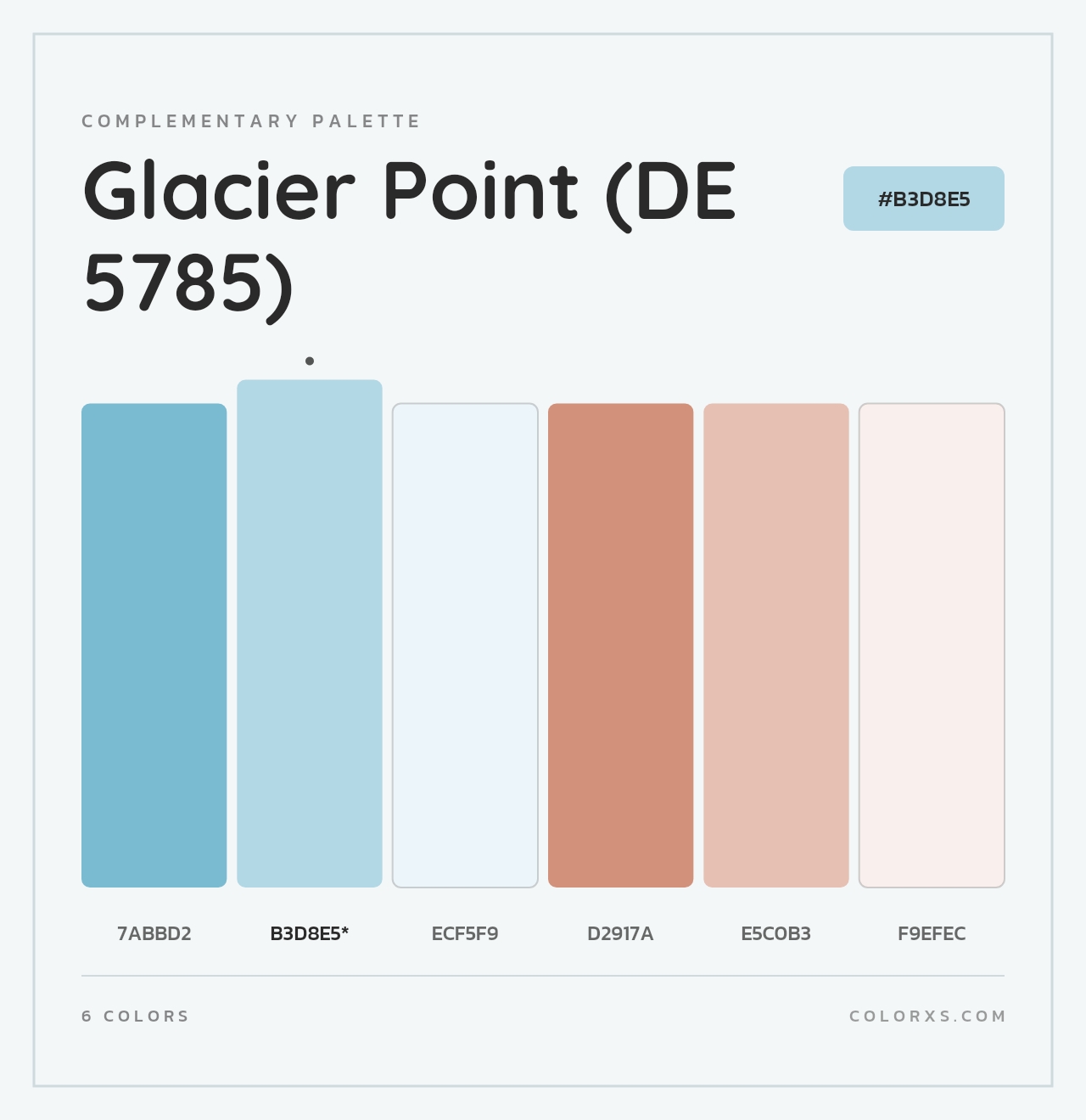 Glacier Point (DE 5785) - Complementary Color Palette